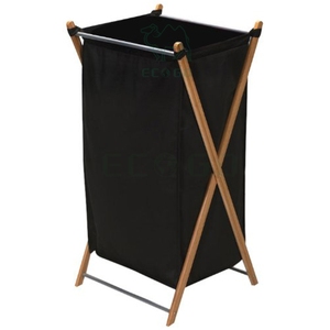 Cesto de ropa sucia plegable de bambú natural 100%, cesto de ropa sucia, cesto impermeable, cesto de ropa sucia - Product Image 1