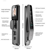 TYSH Serrure de Porte Intelligente AI Empreinte Digitale Wi-Fi avec Caméra de Surveillance et Envoi de Photos au Téléphone