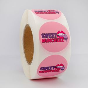 Étiquettes en papier autocollantes rondes Sweet Muncherz, 3 pouces, forte adhérence, autocollants pour emballages alimentaires, impression numérique - Product Image 3