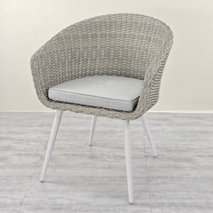 Silla de jardín de montaje de metal de aluminio de lujo para uso en interiores y exteriores para dormitorios, comedor, cafeterías, villas, hoteles, salida de fábrica - Product Image 1