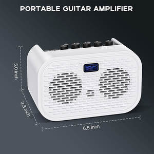Wiederaufladbarer 10W E-Gitarrenverstärker Lautsprecher mit 3-Band-EQ, Distortion-Kanal und Bluetooth - Product Image 5