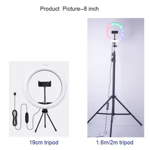 20cm 8 אינץ ringlight סיטונאי זול מחיר tik tok צילום מקצועי 8 אינץ לבן וחם led selfie טבעת אור