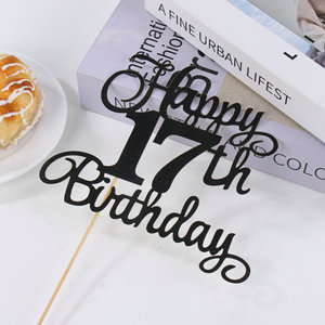 Decoración para Pastel de <span class=keywords><strong>Cumpleaños</strong></span> 2026, Adorno Multicolor de Acrílico Transparente para Pastel, Accesorios para Hornear - Product Image 5