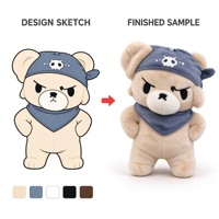 Porte-clés en peluche personnalisé chien bouledogue dessin animé OEM ODM 15cm, pendentif mignon pour sac, poupée chiot, cadeau promotionnel, vêtements rouges