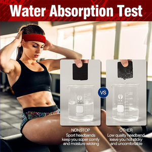 Nhà Máy Tùy Chỉnh Sweatband Mới Đa Chức Năng Tập Thể Dục Yoga Thể Thao Headbands Mồ Hôi Thấm Mềm Linh Hoạt Sóng Headbands - Product Image 4