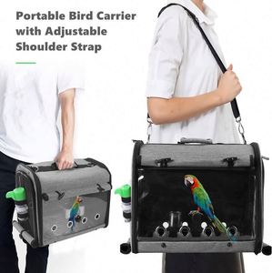 Free Sample Bird Carrier Bag Bird Travel <b>Cage</b> with Stand Lightweight Backpack for <b>Parrot</b> Portable Bird Travel Bag Pet - Product Image 5