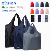 Sac fourre-tout en nylon personnalisé avec logo, vente en gros, sac d'épicerie réutilisable écologique, fabricant pour salons professionnels, OEM