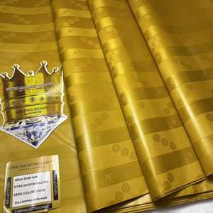 100% 精梳棉印花巴赞里奇提花材料原装尼日利亚婚礼印花女式马里婚礼盆风格编织 - Product Image 6