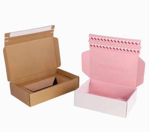 Caja de Envío de Cartón Corrugado Personalizada con Impresión E Flute, con Cinta de Desgarre y Papel Adhesivo - Product Image 1