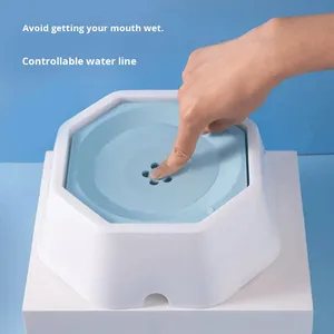 Bol à boire flottant anti-déversement pour chien et chat, en ABS+TPR, fournitures pour animaux de compagnie pour bouledogues français - Product Image 2