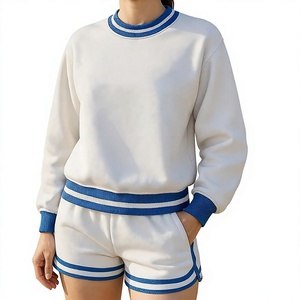 High Quality Custom <b>American</b> Retro <b>Hoodie</b> Mockneck Organic Cotton Sweatshirts Crew Neck Midriff Woman Sweatshirts - Product Image 2