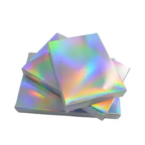 Shiny Color Folding Carton Box Foldable Custom Packaging Paper Boxes Hologram Paper Box With Logo Print