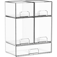 Organisateur de biberons sans BPA, sûr et empilable, en acrylique transparent avec tiroirs pour comptoir