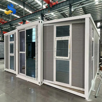 Maison modulaire portable en conteneur, maison préfabriquée en panneaux sandwich, mini-maison prête à être expédiée pour usage résidentiel
