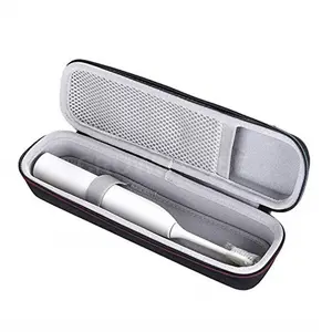 Kit de brosse à dents électrique portable en cuir, boîte de rangement écologique étanche pour voyage, EVA personnalisée, pièces