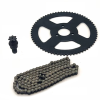 Chaîne 25H 144 maillons avec pignon arrière 68 dents et avant 7 dents 49CC arbre de pignon moteur pour Mini Moto Pocket Bike ATV Quad