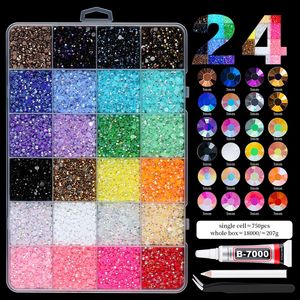 Set <span class=keywords><strong>de</strong></span> 24 Rejillas <span class=keywords><strong>de</strong></span> Decoraciones <span class=keywords><strong>para</strong></span> <span class=keywords><strong>Uñas</strong></span> en Caja, Perlas <span class=keywords><strong>de</strong></span> Resina, Diamantes <span class=keywords><strong>de</strong></span> Imitación Planos, DIY con Pegamento, Pinzas y Bolígrafo <span class=keywords><strong>de</strong></span> <span class=keywords><strong>Puntos</strong></span> - Product Image 1