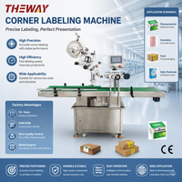 Machine d'étiquetage électrique d'angle unique avec moteur PLC pour boîtes de poker/produits électroniques, haute productivité automatique