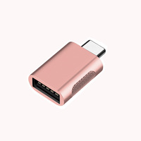 Adaptor pengisi daya logam USB 3.0 betina Ke Tipe C jantan, adaptor pengisian daya untuk Laptop keluaran AC