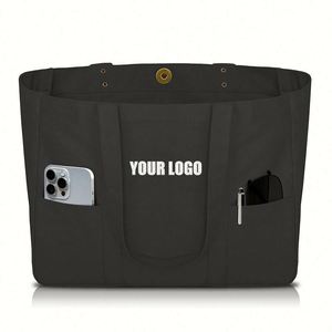 กระเป๋าผ้าแคนวาส - กระเป๋าอเนกประสงค์พร้อมช่องด้านหน้า 2 ช่องและช่องใส่แล็ปท็อป กระเป๋าสำหรับใช้งานทุกวันแบบทนทาน - Product Image 1