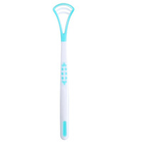 Racloir de langue raspador de lingua limpiador de lengua grattoir de langue avec brosse Vente en gros pas cher en plastique silicone