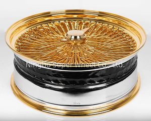 Sw rims מותאם אישית 20x8 13 x7 5 120 5x127 5 x5 14 16 17 18 19 20 22 24 אינץ 'זהב 150 דיבר גלגלים עם גלגלים חוט כרום תחרה ישר - Product Image 6