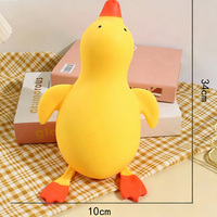 Jouet anti-stress en forme de canard jaune en TPR pour adultes et enfants, cadeau pour soulager l'anxiété, balle à presser et à pincer