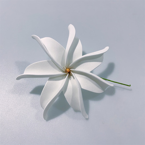 LUYI Flor de Tiare de Espuma de 12 CM, Flor para el Cabello, Gardenia Tahitiana, Estilo <span class=keywords><strong>Hawaiano</strong></span>, Flores Tropicales Hula, Adorno para el Cabello de Boda - Product Image 4