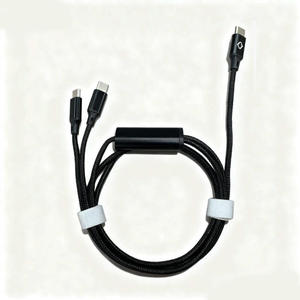 Câble USB-C tressé 2-en-1 60W multifonction à <span class=keywords><strong>prix</strong></span> abordable pour transfert de données pour smartphone et ordinateur portable - Product Image 3
