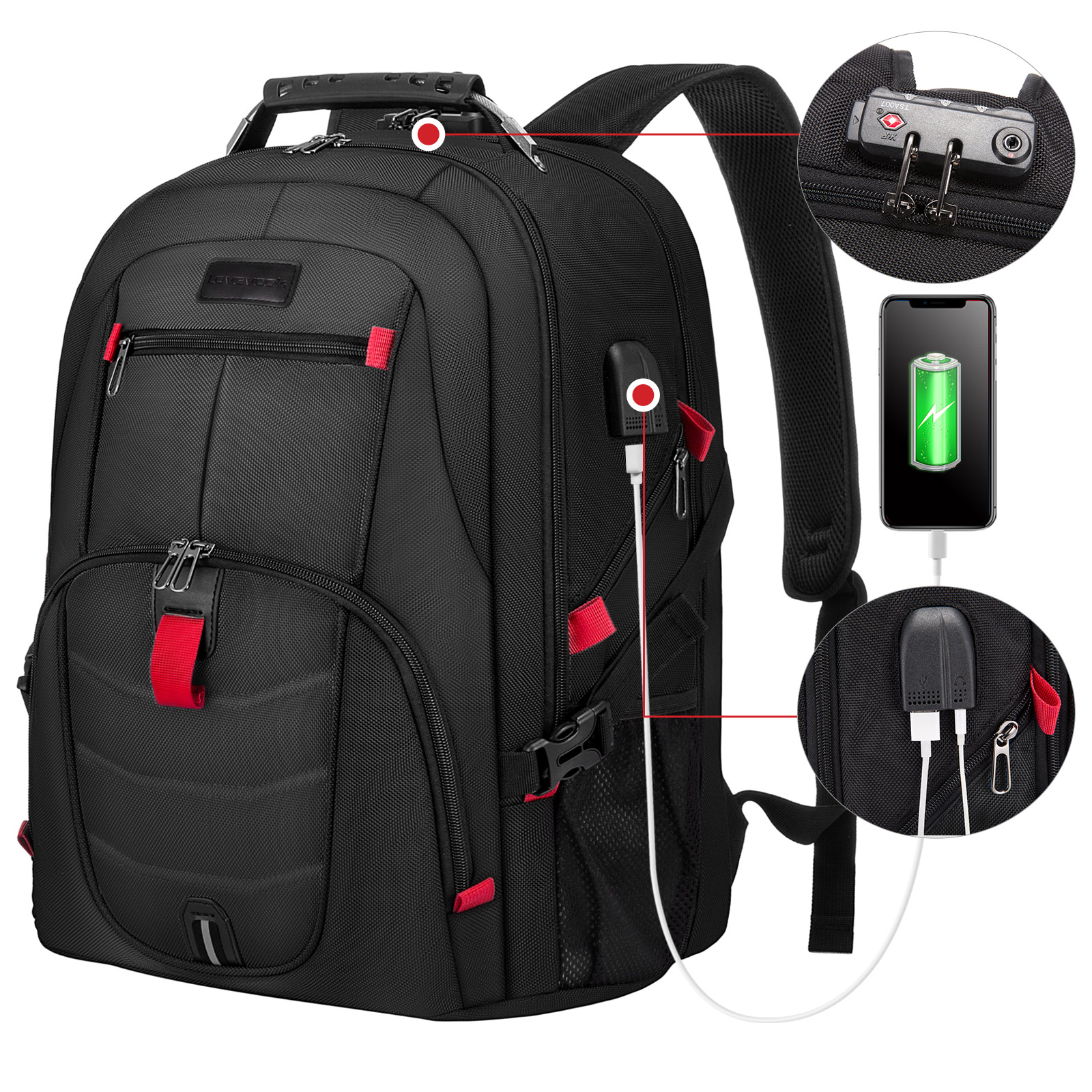 17-18.4 inch laptop backpack freebiz travel bag hiking 18.4 Inches Fits up to 18 Gaming Laptops for Dell, Asus, Msi,Hp (Black) : Electronics FREEBIZ 18.4 Inches Laptop Bag