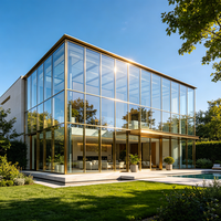 Mur-rideau en verre architectural sur mesure pour projet, façade en aluminium monobloc résistante aux intempéries