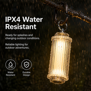 Lampes de camping XINSITE USB rechargeables en ABS doré, <span class=keywords><strong>mini</strong></span> lanternes <span class=keywords><strong>LED</strong></span> IP44 étanches 5W à commande tactile, intensité réglable, blanc chaud 2700K - Product Image 5