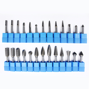 Juego de 10 fresas rotativas eléctricas de carburo de tungsteno pulido, vástago de 1/4" (6 mm), fresas de <span class=keywords><strong>doble</strong></span> corte para amoladora de troqueles, herramientas de cerrajería metálica - Product Image 1