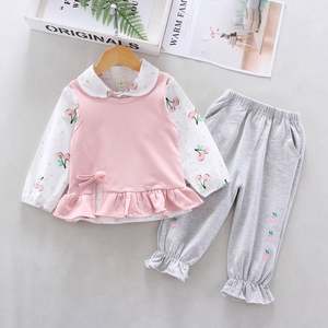 Ropa Infantil al por Mayor, Hermoso Traje de Niña con Lazo Floral a la Moda, Compra Directa en China - Product Image 1