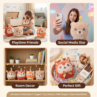 Peluche Animale Ronde Personnalisée 10cm 15cm – Cerf, Renard, Ours Couronné – Coussin Doux et Cuddly pour Enfants – Collection Cadeau OEM ODM