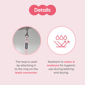 Correa de Restricción Impermeable de PVC para Perros HEDYS GROOMING - Rosa, Ajustable, Correa Resistente para Uso en Casa y Salón, 0.04 kg, Corea del Sur - Product Image 5