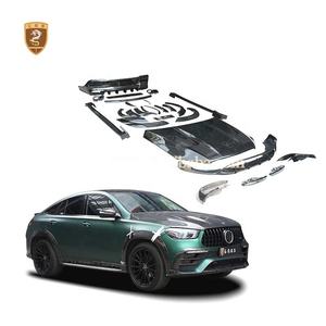 Per Mercedes Benz GLE63 350 450 53 Coupe C167 Wide Body Kit Top stile fibra di carbonio con labbro anteriore minigonne laterali diffusore posteriore parafango - Product Image 1
