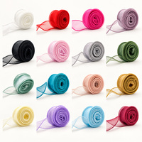 Koleksi Warna Pita Organza Fishtail untuk Pembungkus Bunga, Kemasan Hadiah, Pernikahan, dan Kerajinan DIY