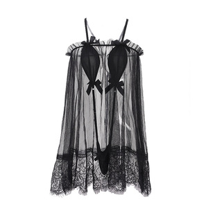 Conjunto de Lencería Sexy de Talla Grande para Mujer, Pijama Transparente y Seductor, Ropa de Dormir de Malla, 70% Poliéster, En Stock - Product Image 5
