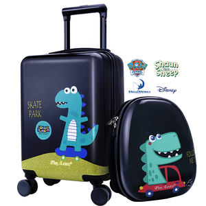 ABS PC Cute Blue Dinosaur Carry on 18 pulgadas <span class=keywords><strong>Maleta</strong></span> para niños Trolley y 13 pulgadas Mochila para niños Juego de equipaje - Product Image 1