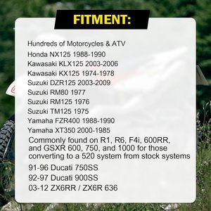 Fabricación Personalizada de Kit de Transmisiones para Motocicleta 420 428 520 525, Conjunto de Cadena y Piñón de Alta Calidad para <span class=keywords><strong>Honda</strong></span> CLR125 CityFly - Product Image 5