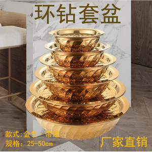 Zhesheng Stainless Steel Round Shallow Plates 25-50Cm 304 Grade For Fruit Serving Dinner Platters Set - Product Image 4