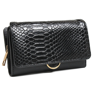 <span class=keywords><strong>Portefeuille</strong></span> en <span class=keywords><strong>cuir</strong></span> à motif Crocodile pour <span class=keywords><strong>femme</strong></span>, porte-monnaie à trois volets avec Logo personnalisé - Product Image 6