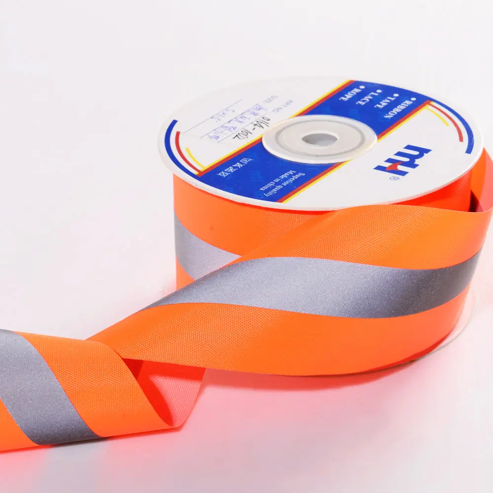 5 x 1.5cm Orange Reflective Safety Fabric Tape Reflective Caution Tape