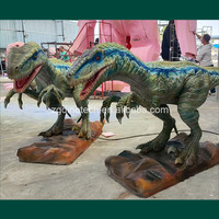 Modèle de dinosaure animatronique réaliste à capteur infrarouge électrique, taille réelle, pour aire de jeux extérieure pour enfants