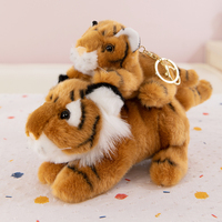 Porte-clés en peluche petit tigre du zodiaque, pendentif de sac à dos, figurine de poupée