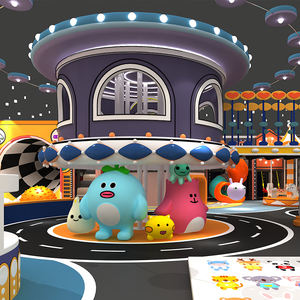 ציוד משחקים לילדים מקורה לילדים עם שקופיות ומשחקי אינטראקטיביים המתאימים לעסק - Product Image 5