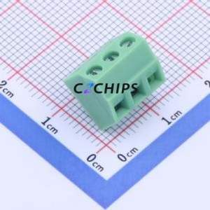 KF127S-3.81-3P Screw Terminal Block Through hole Component (THT),P=3.81mm Connector 1x3P 3.81mm Green Through Hole - Product Image 1