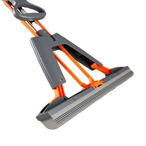 Aifeiya Balai serpillère télescopique en acier inoxydable avec tête rectangulaire en microfibre, essorage automatique et cordon en caoutchouc <span class=keywords><strong>réutilisable</strong></span> pour sols - Product Image 1