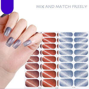 Pegatinas de Uñas de Gel Frescas y Brillantes, Pegatinas de Uñas Autoadhesivas con Diseño de Ojo de Gato Verde, Tema de Ensueño en Primavera y Verano - Product Image 4